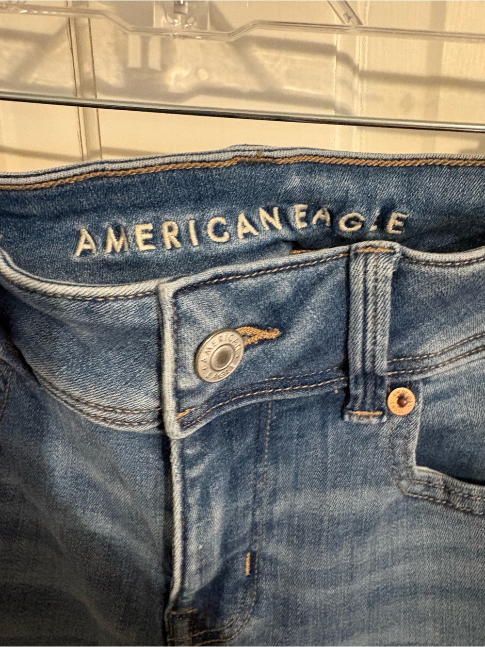American Eagle Kick Boots Jeans in Blue Wash - Picture 5 of 8